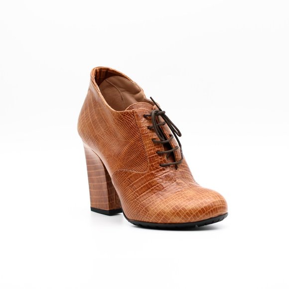 Tejus Ankle Boots Chic Lace-up Rounded Toe Booties - Picture 2 of 5